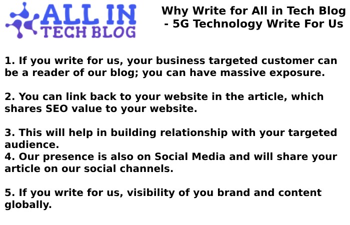 Why Write for All in Tech Blog - 5G Technology Write For Us