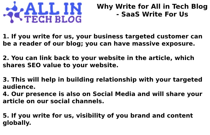 Why Write for All in Tech Blog - SaaS Write For Us
