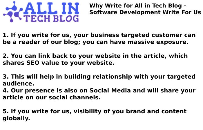 Why Write for All in Tech Blog - Software Development Write For Us