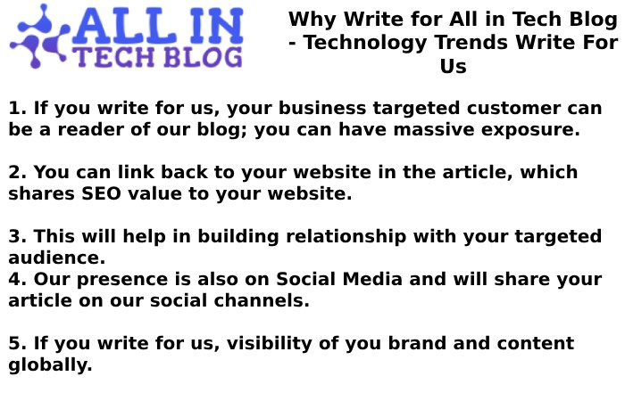 Why Write for All in Tech Blog - Technology Trends Write For Us