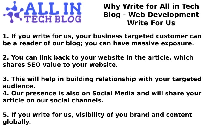 Why Write for All in Tech Blog - Web Development Write For Us